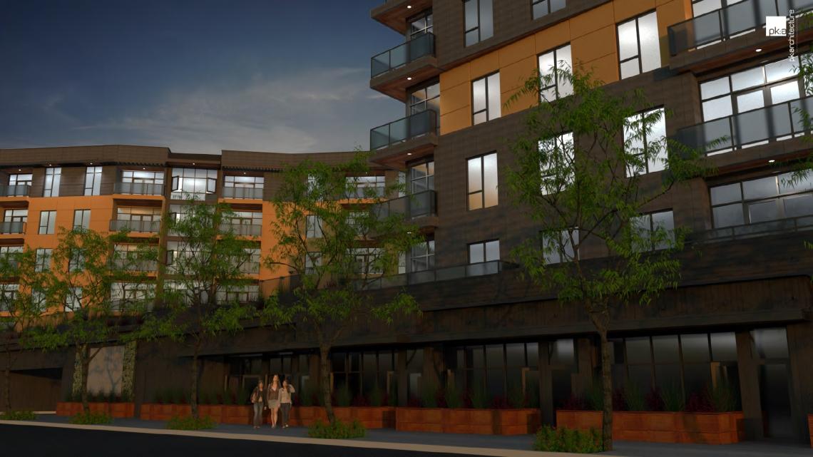 144 apartments + retail planned for wedge-shaped site in Culver