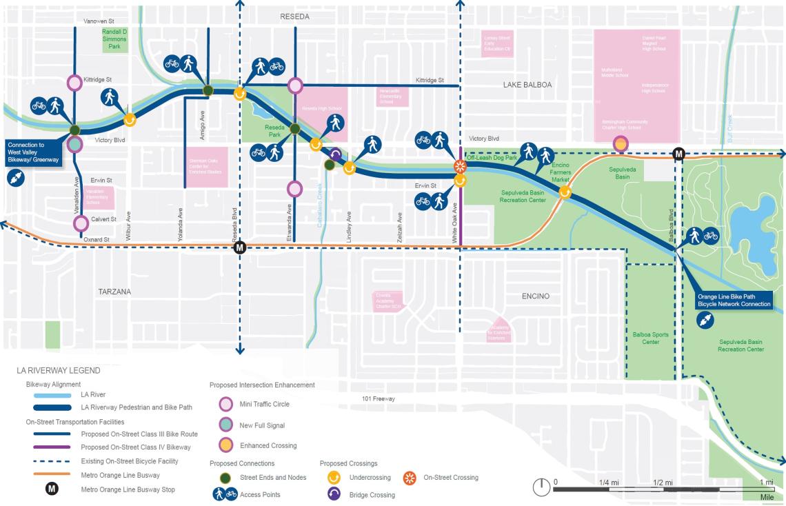 New project aims to close L A - La%20river%20bike%20path%20balboa%20vanalden%20map