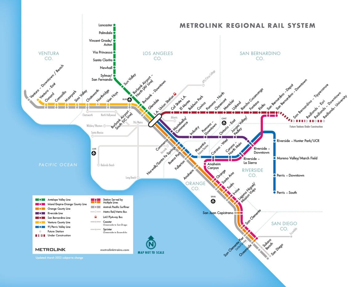 Service starts on new Arrow rail - Metrolink%20map%20with%20arrow 