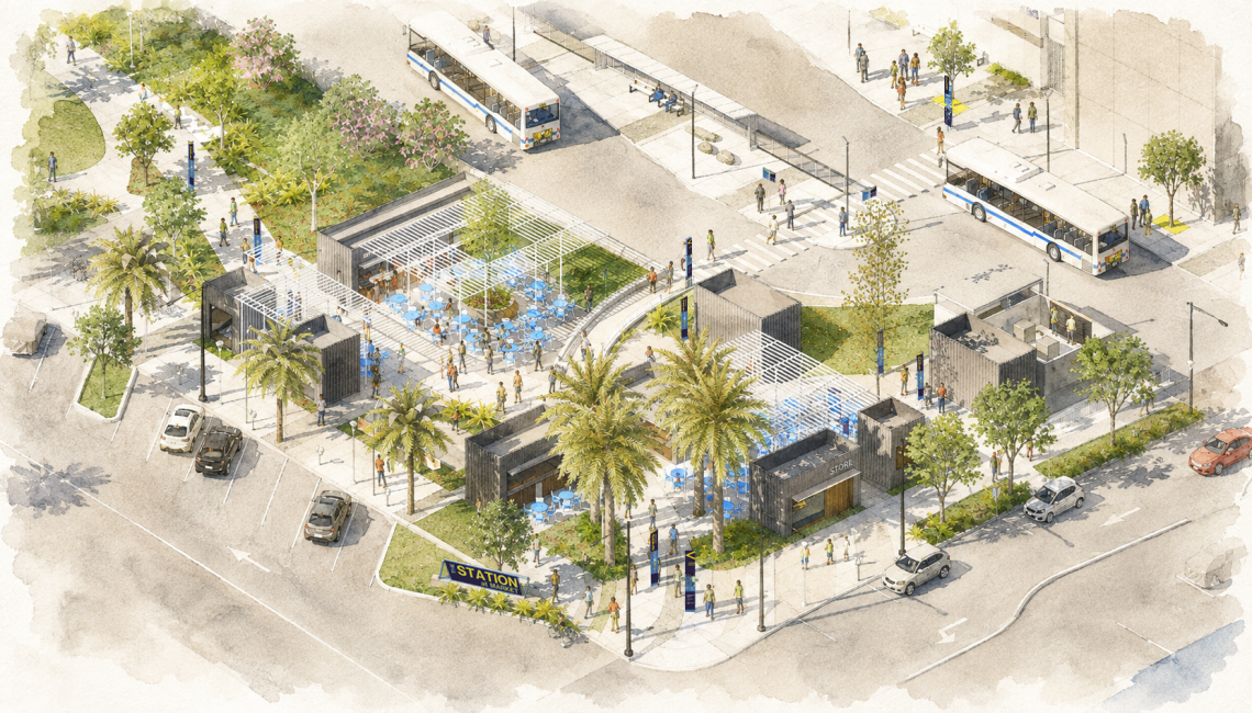 Inglewood breaks ground on new downtown mobility hubs | Urbanize LA