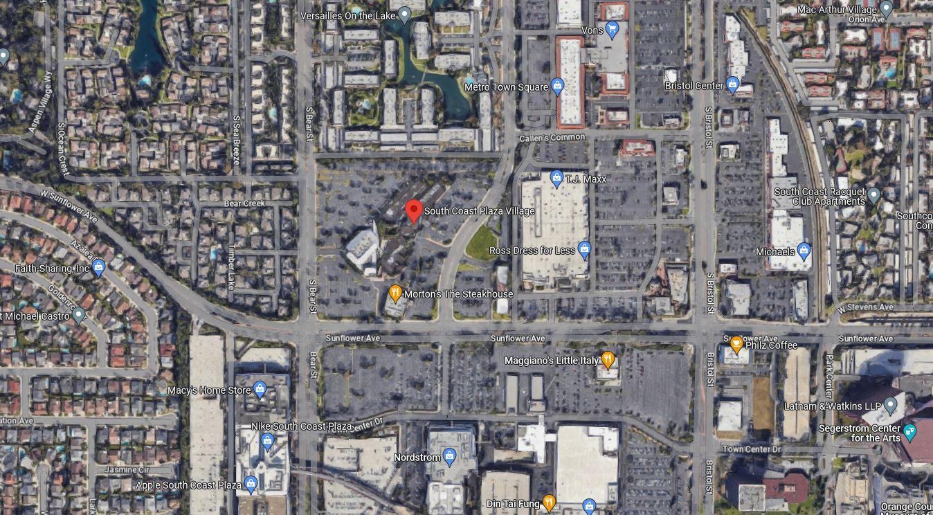 Hines and Segerstrom plan mall redevelopment at 1621 Sunflower Ave. in  Santa Ana