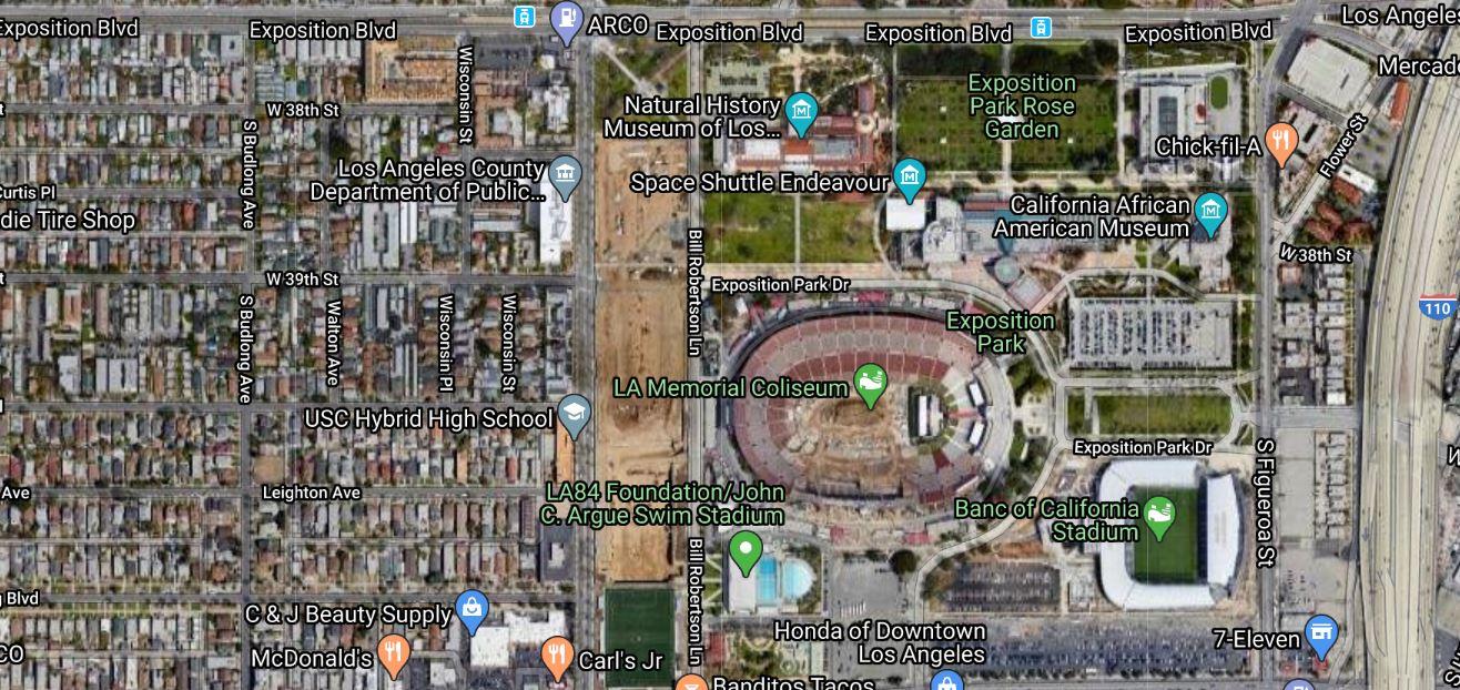 Exposition Park Map