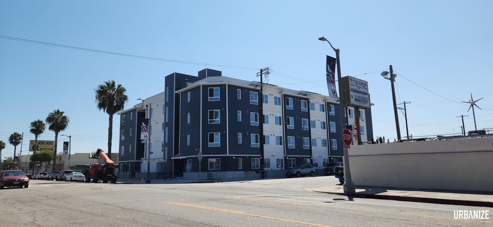Affordable housing unwrapped at 445 N. Avalon Boulevard in