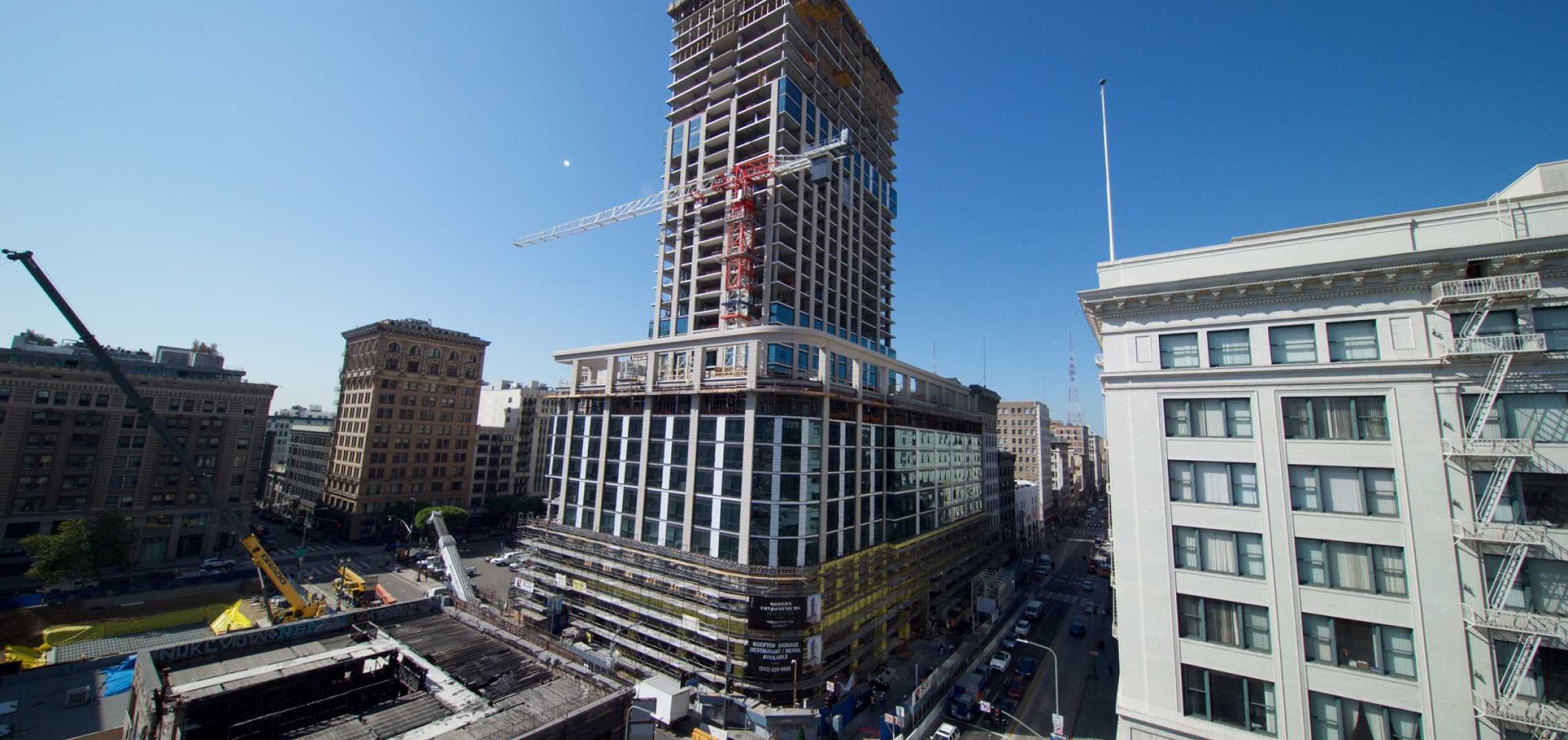 Perla Condo Tower Tops Out at 4th & Broadway Urbanize LA