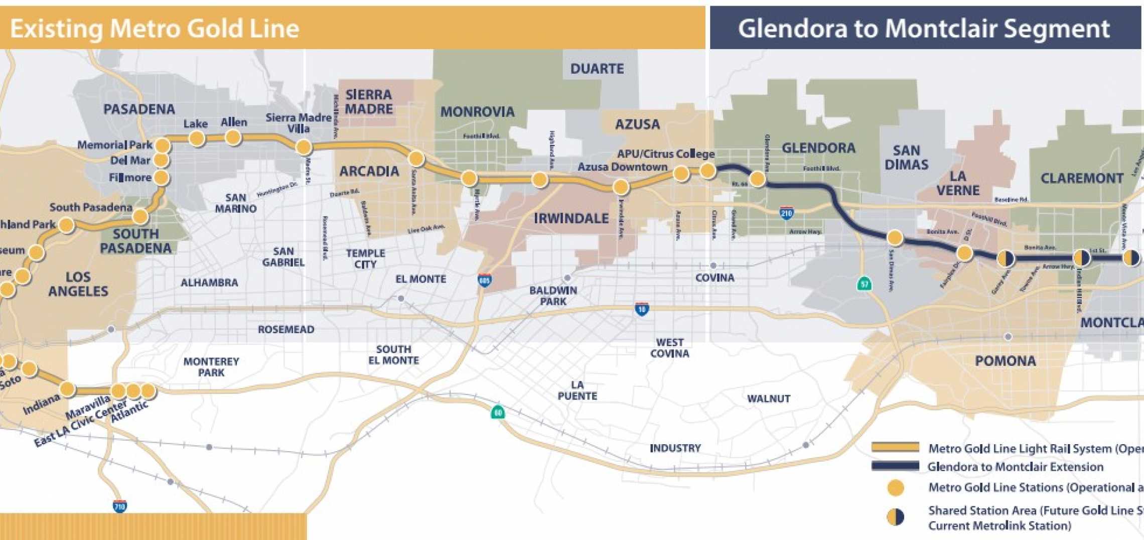 Foothill Gold Line Extension Now 85 Percent Complete | Urbanize LA