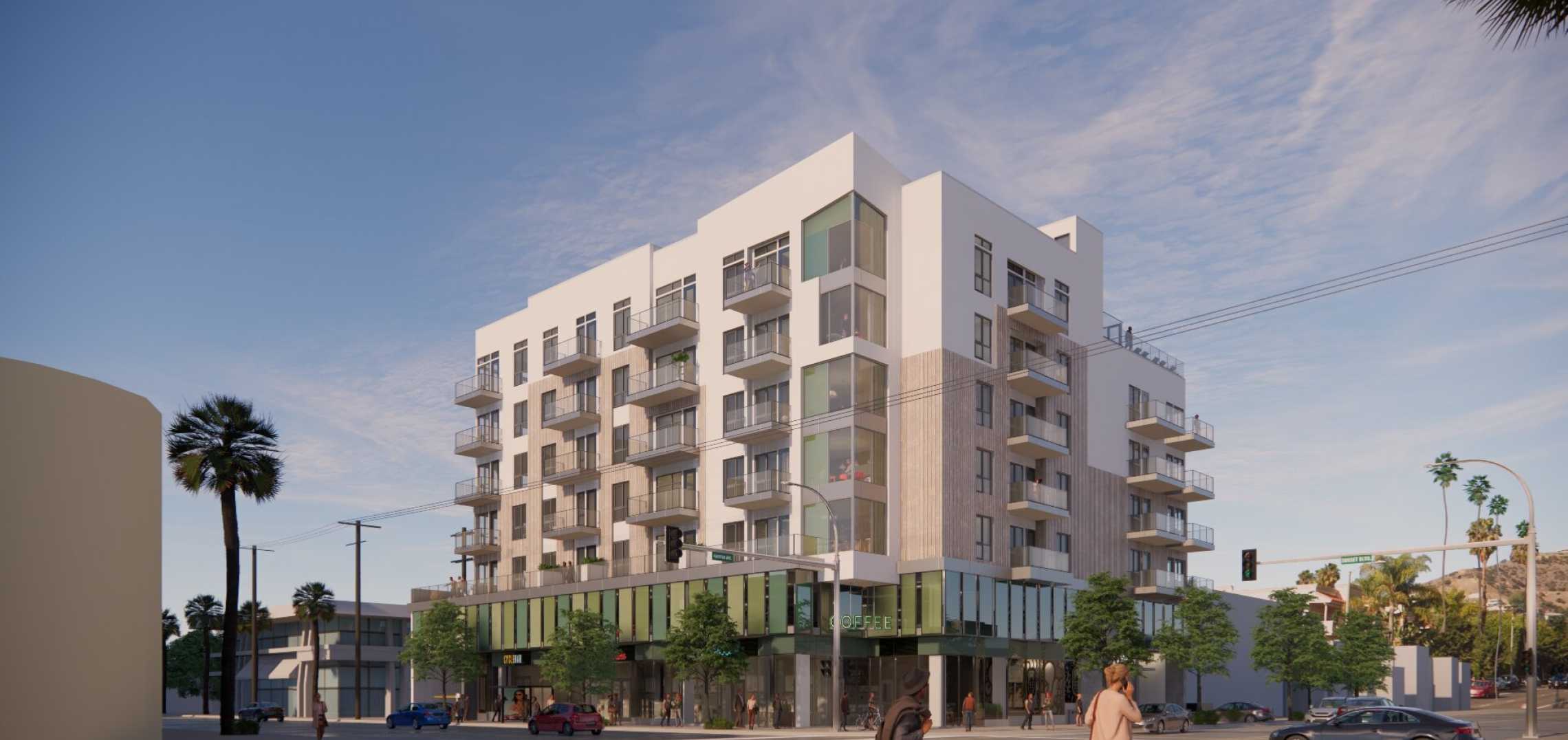 Mixed-use development rises at 7901 W Sunset Boulevard in Hollywood ...