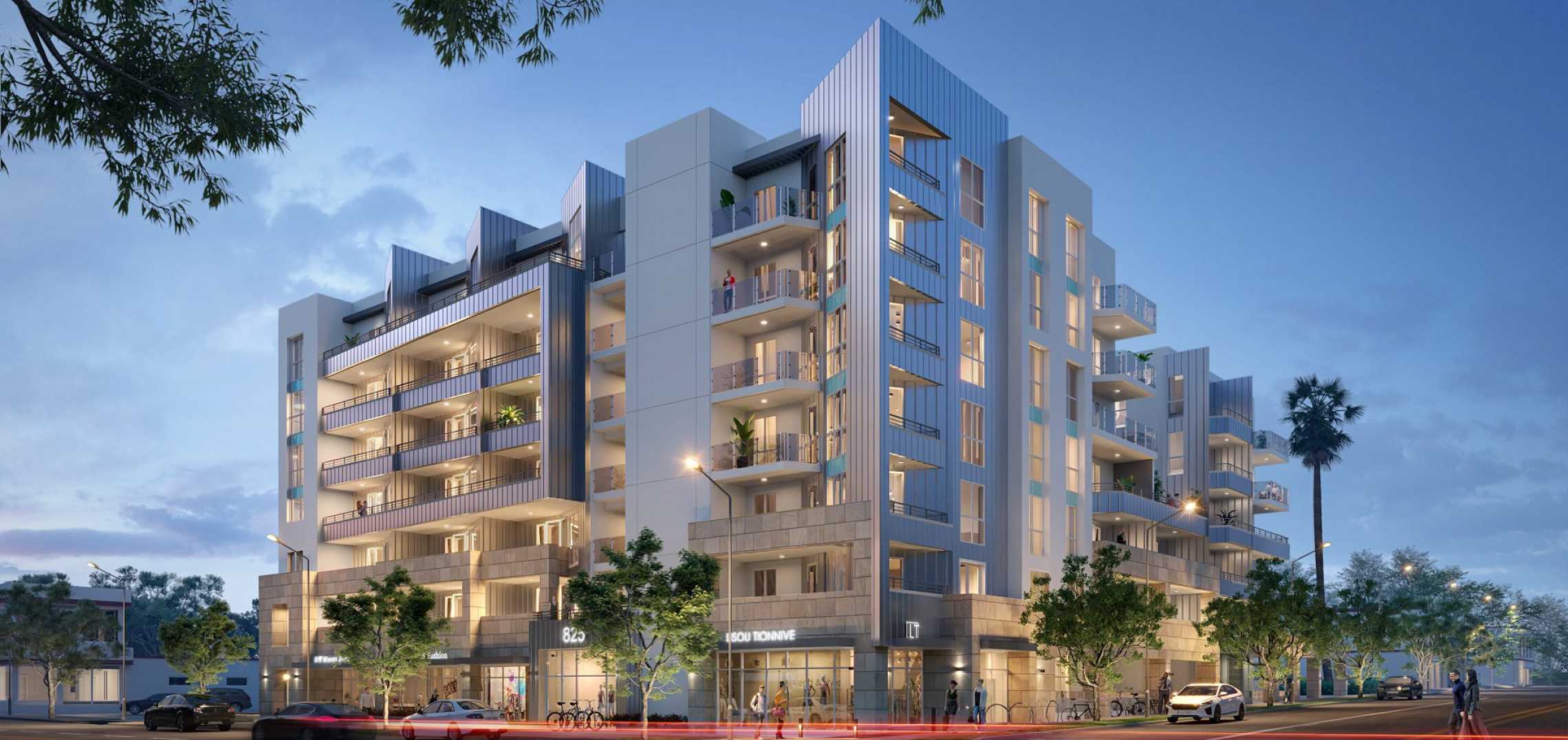 Housing + retail slated slated for 825 Santa Monica Boulevard | Urbanize LA