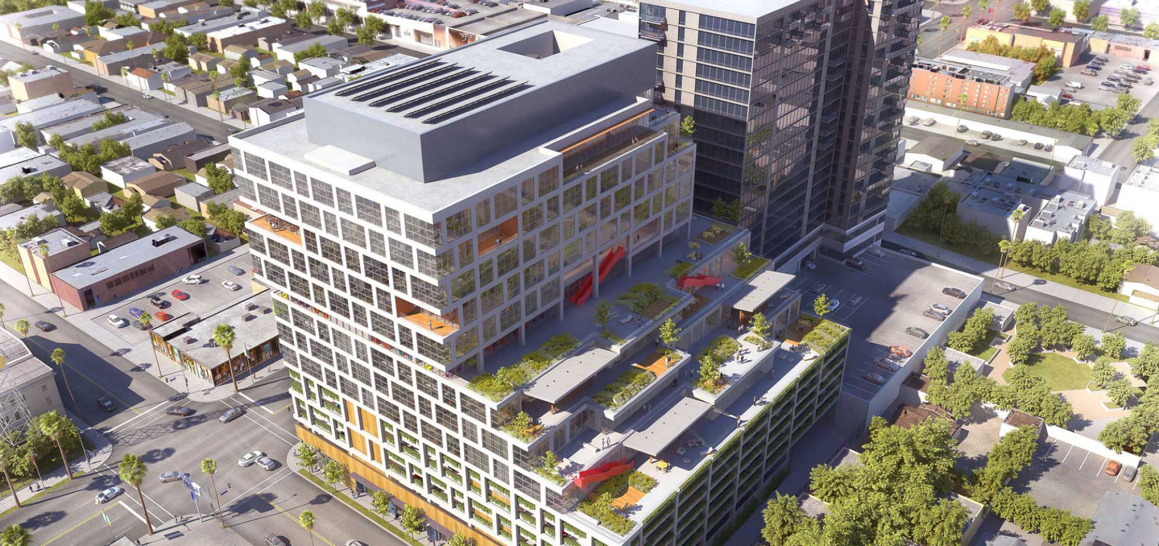 Signs of Work for New Hollywood Office Tower | Urbanize LA