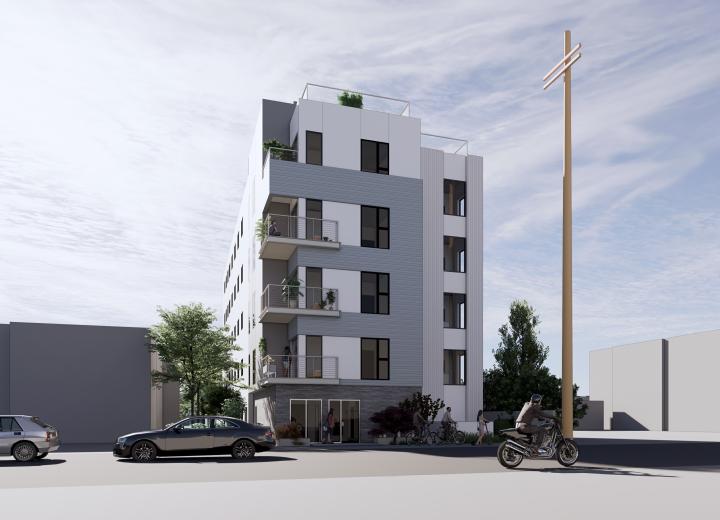 Uncommon plans mixed-use apartment building at 7771 W Beverly Boulevard