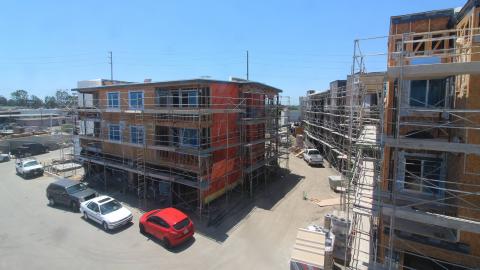 Construction of the Prado Family Homes in Fountain Valley
