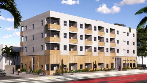 Rendering of the RHEA apartments