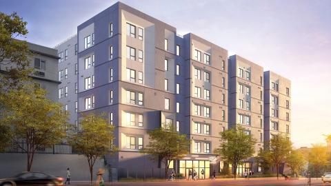 Rendering of the Ingraham Apartments