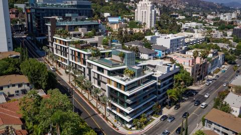 View of the Pendry Residences West Hollywood looking northeast