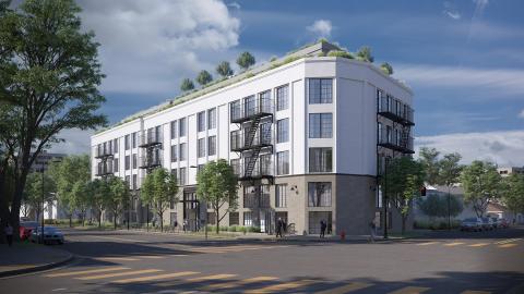 Rendering of new apartments at 1201 Myra Avenue