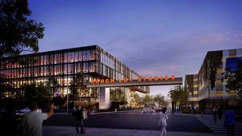 Rendering of the entrance to the proposed Ranch Studios Lot project in Burbank