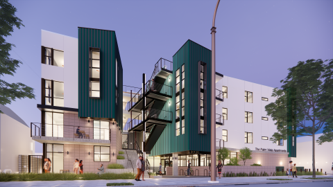 Rendering of the Palm Vista apartments in Winnetka