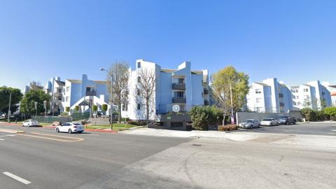 View of the Enclave Apartments at 13801 Paramount Boulevard