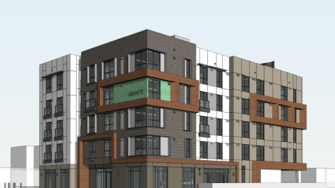 Rendering of the Asante apartments