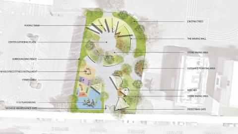Site plan for Nevin Avenue Park Scheme A
