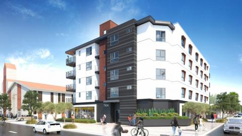 Rendering of the Bethel Manor Apartments at 7924 S Western Avenue