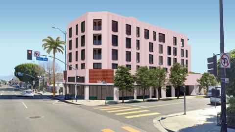 Rendering of proposed project at 5400 N Figueroa Street