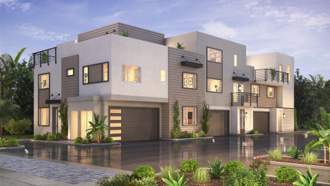 Rendering of new townhomes at The Foundry