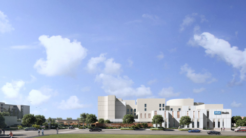 Rendering of the Olympic Medical Center after redevelopment