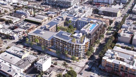 Aerial view of 710 Broadway