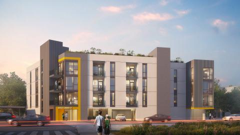 Rendering of new apartments at 8135 N Langdon Avenue