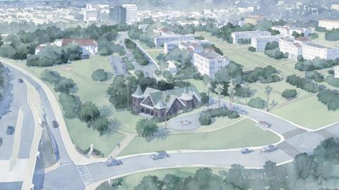 Artist illustration of the VA Campus