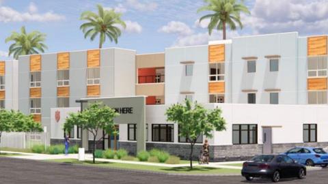 Rendering of the Salvation Army Bell Oasis Apartments II