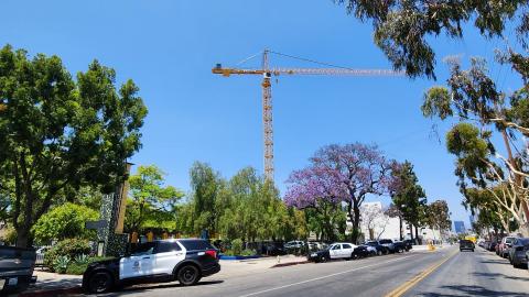 View looking northwest from Grand Avenue