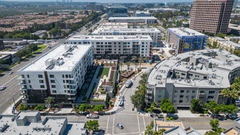Aerial view of Central Park West in Irvine