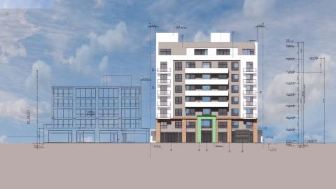 Elevation plan for 1022-1030 N Alvarado Street