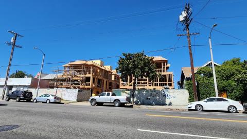 Construction at 1581 W. Adams Boulevard