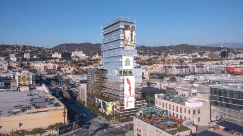 Aerial view looking northeast