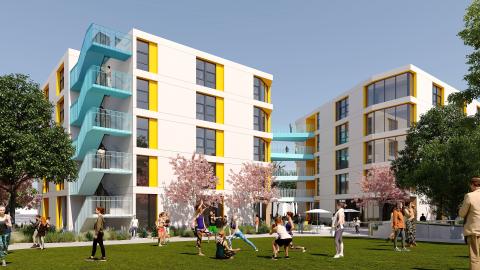 Rendering of the La Playa Residence Hall