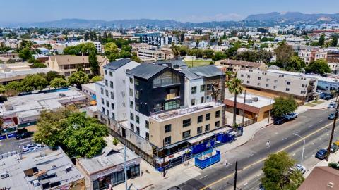 Aerial view of 611 N. Virgil Avenue