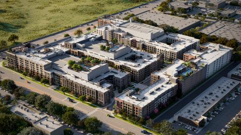 Aerial view of Row at Red Hill