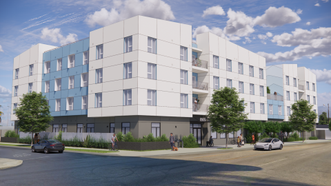 Rendering of the Central Avenue Apartments