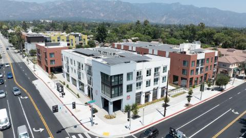 Aerial view of Heritage Square South