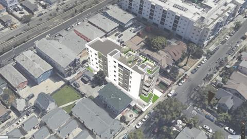 Aerial view of 1117 W. 38th Street