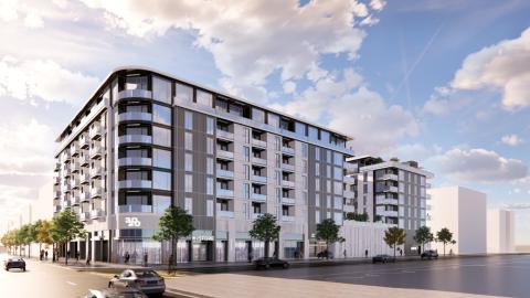 Rendering of 3020 Wilshire Boulevard