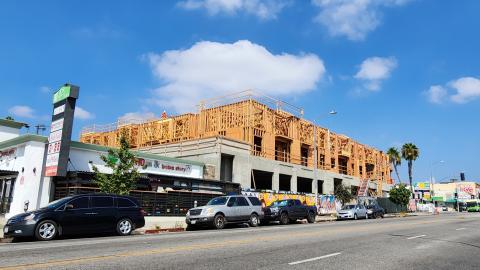 View looking northwest from Western Avenue