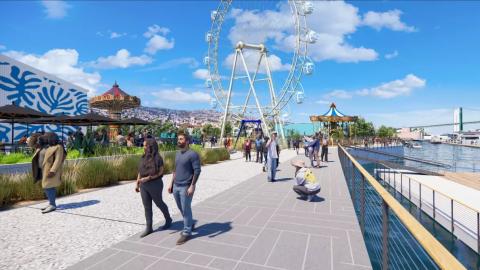 Rendering of ferris wheel at West Harbor