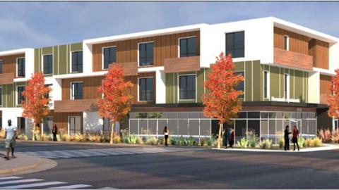 Rendering of 95th and Normandie apartments