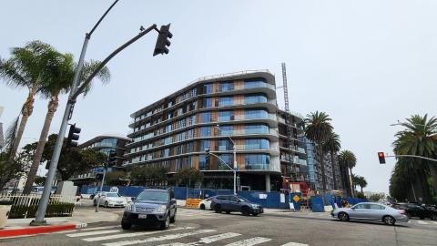 View looking southeast from 7th and Broadway