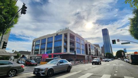 View looking southwest from Santa Monica Boulevard