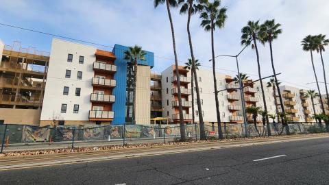 View looking east from Long Beach Boulevard
