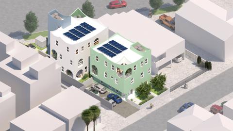 Aerial view of Vendome Six